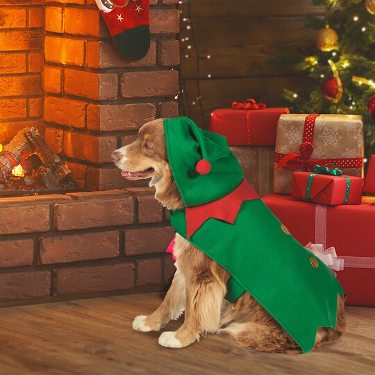 christmas tree dog dress Christmas Dress for Dogs with Santa Claus Print / Christmas Pet Suit